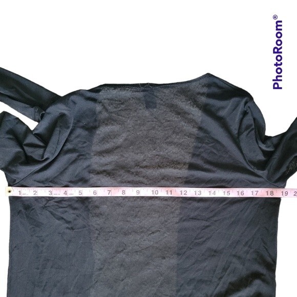 WINDSOR BLACK SHEER OPEN FRONT KIMONO - S/M - Picture 7 of 7